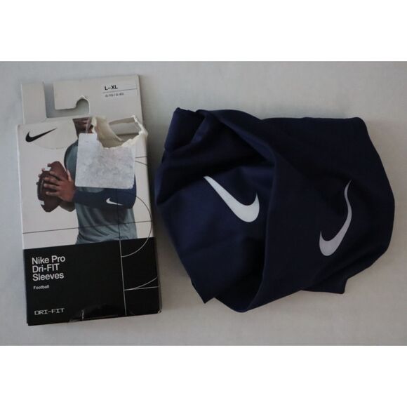 Nike Pro Unisex Sz L/XL Blue Dri-FIT Football Sleeves - Picture 7 of 8